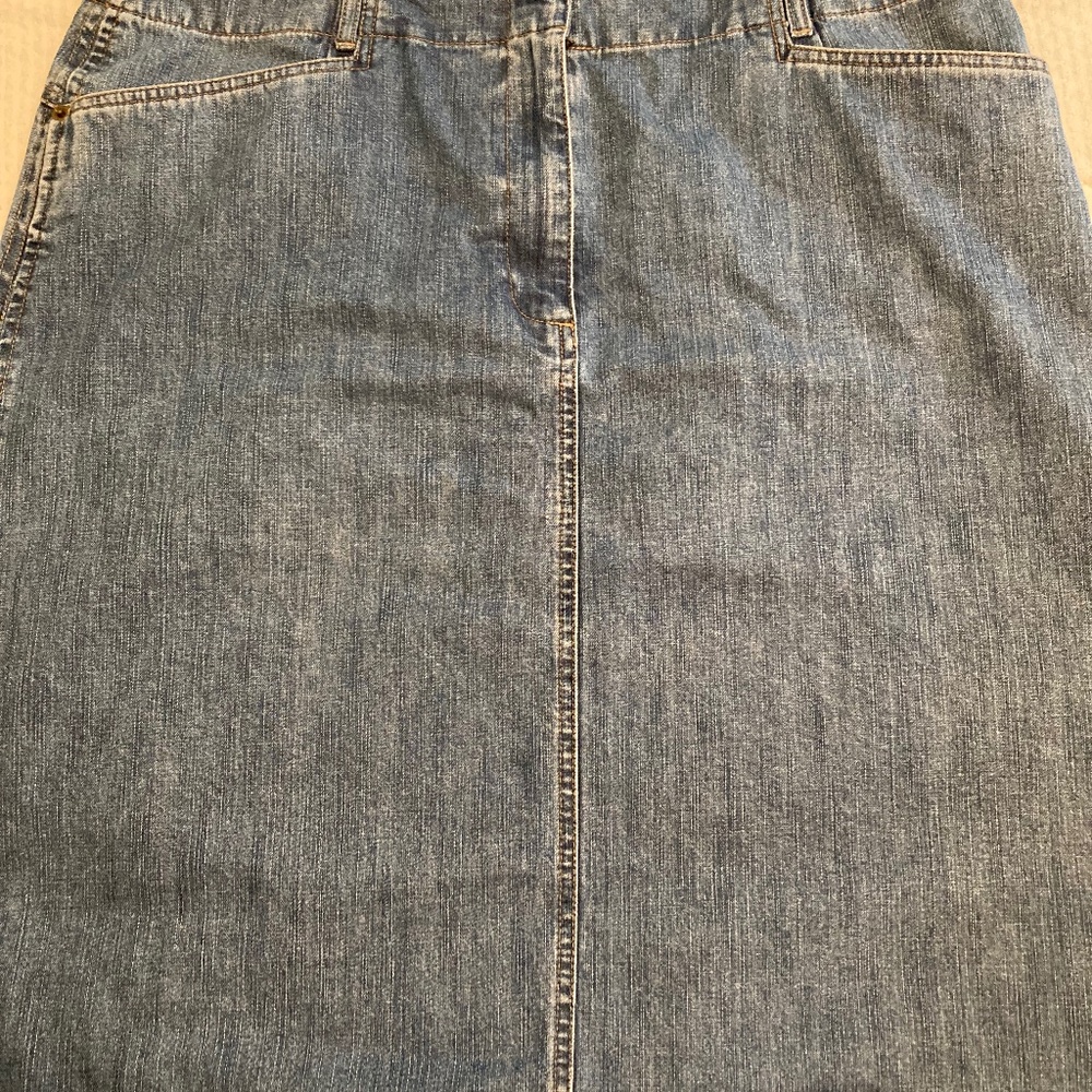 Talbots denim jean skirt